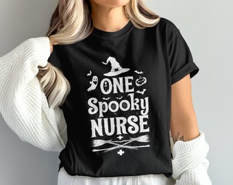 Spooky Nurse Halloween T-Shirt, Cute Nurse Gift