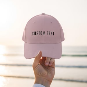 Custom Text Embroidered Unisex Classic Dad Cap, Personalized Text Hat, Design Your Own Hat, Custom Name Hat, Gift For Her, Gift For Him