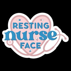 Resting Nurse Face Magnet for Lockers, Refrigerators | Nurse Appreciation Gift | Funny Nursing Student Fridge Decor | Cute Nurse Accessory