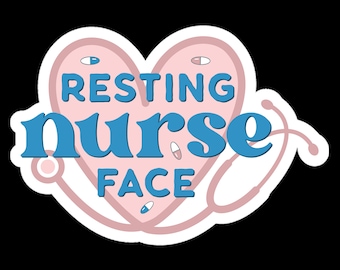 Resting Nurse Face Magnet, Funny Nurse Gift, Fridge Decor