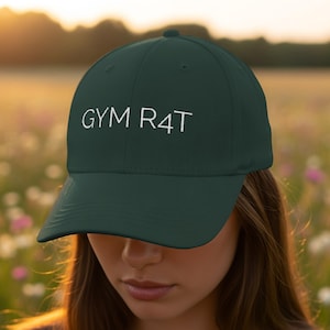 Gym R4T Unisex Classic Dad Cap, Workout Hat, Fitness Gift, Gym Lover Gift, Funny Gym Hat, Weightlifting Hat, Gym Headwear, Unique Dad Cap