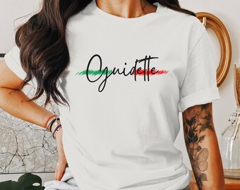 Guidette Italian Phrase T-Shirt, Casual Script Font Tee, Unisex Italy-Inspired Shirt, Gift for Italian Language Lovers&quot; Gift