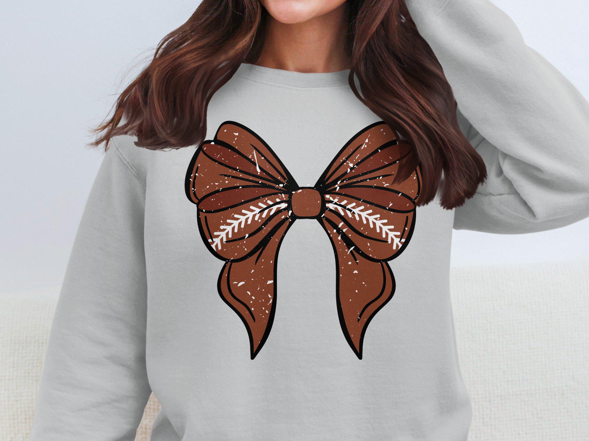 Cute Brown Bow Graphic Tee, Retro Bow T-Shirt, Sweatshirt or Hoodie, Gift for Her , Trendy Bow Design T-Shirt, Vintage Bow Tee, image size:2000x1500