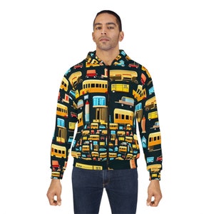 School Bus All Over Print Zip Hoodie image 2