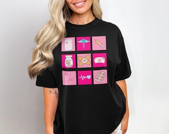 T-shirt mignon pour infirmière, vêtements pour héros des soins de santé