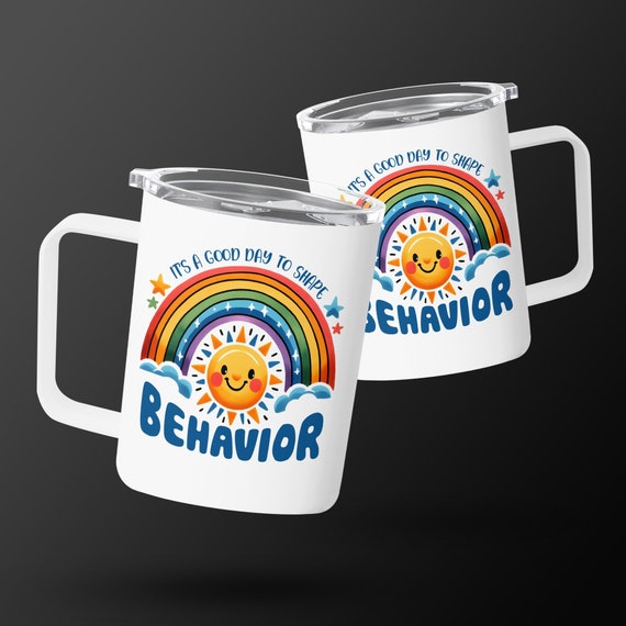 RBT Stainless Steel Travel Mug - 10 Oz Insulated Coffee Cup With Rainbow  and Sun Design - Perfect for Morning Coffee on the Go - Etsy
