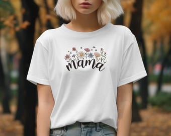 Camiseta vintage floral para mamá, regalo bohemio para el Día de la Madre