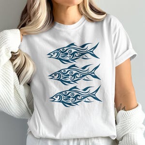 Fisherman Aesthetic, Fish Art T-Shirt,Sweatshirt, Fish Design Tee, Unique Nautical Shirt, Ocean Lover Gift, Graphic Sea Creature Top