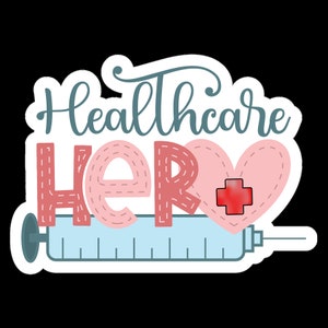 Healthcare Hero Nurse Appreciation Fridge Magnet, Cute Medical Staff Gift, Nurse Week Thank You Present, Pink Heart Decor Gift