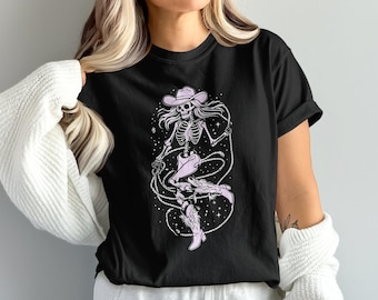 Cowboy Skeleton T Shirt, Rodeo Sweatshirt, Cowgirl Bones, Western Graphic Tee, Comfort Colors T Shirt, Country Music Lover Gift