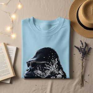 Ape T-Shirt,Sunglasses Gorilla Sweatshirt,Animal Tee,Ocean Reef Gorilla Shirt,Unique Graphic Tee,Animal Lover Gift Idea,Printed Tee