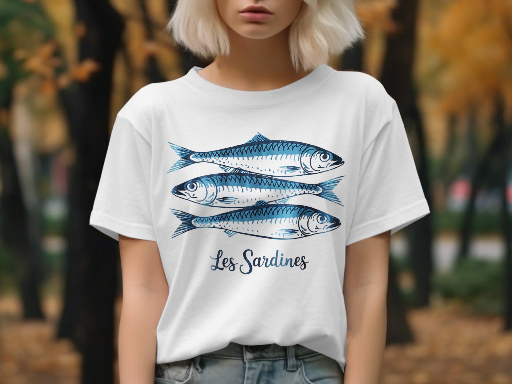Fisherman Les Sardines T-shirt, Sardine Fish Gildan Sweatshirt