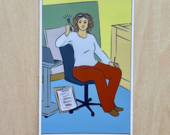 Registrar Tarot Card Vinyl Sticker - Art Museum Registrar, Museum Technician, Collection Registrar