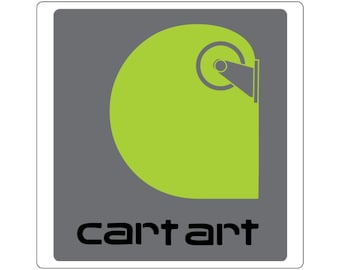 Sticker! Cart Art - Art handler, preparator, construction, exhibition tech, hipster, art mover, collections technician, shipper, conservator