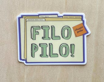 Filo Pilo! Duo Vinyl Decals, Parks and Recreation, Classic Pilo, Archivist, File Manager, Clerical, Administrative, Tom Haverford