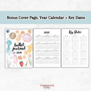Plantilla imprimible para Bullet Journal 2026: Páginas coloridas para planificar y organizar hábitos. Ideal para principiantes. Seguimiento de hábitos y estado de ánimo. Diseño pixelado. imagen 7