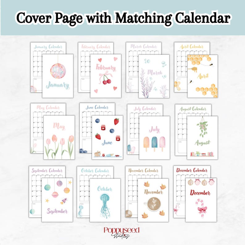 Plantilla imprimible para Bullet Journal 2026: Páginas coloridas para planificar y organizar hábitos. Ideal para principiantes. Seguimiento de hábitos y estado de ánimo. Diseño pixelado. imagen 3