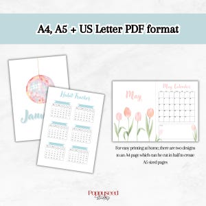 Plantilla imprimible para Bullet Journal 2026: Páginas coloridas para planificar y organizar hábitos. Ideal para principiantes. Seguimiento de hábitos y estado de ánimo. Diseño pixelado. imagen 5