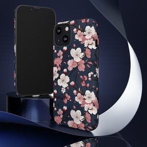 Cherry Blossom Dual Layer Tough Phone Case, Samsung Galaxy S24, iPhone 15, 14, 13, 12, 11, X, XR, XS, 8, Google Pixel 8 Pro