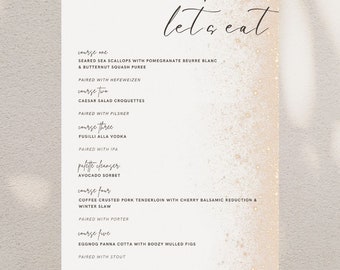 Winter Beer Dinner Menu | 5-Course Pairing (Printable)