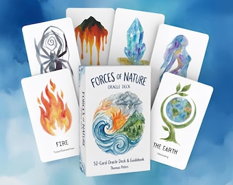 Forces of Nature : jeu de cartes Oracle de 52 cartes et guide
