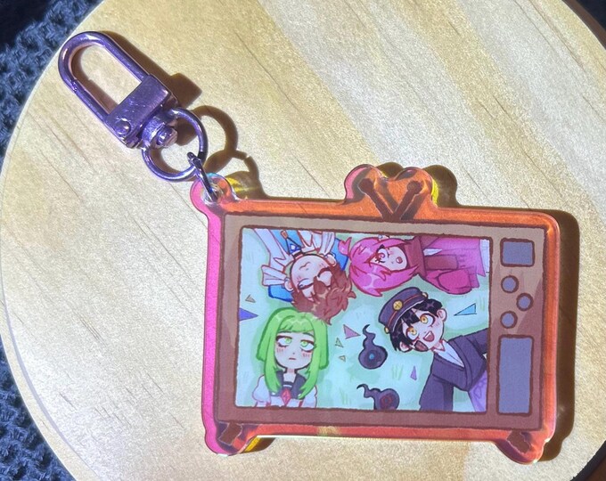 Tbhk Keychains Toilet Bound Hanako Kun Broadcasting Club Keychain [2.5 IN. HOLOGRAPHIC ...