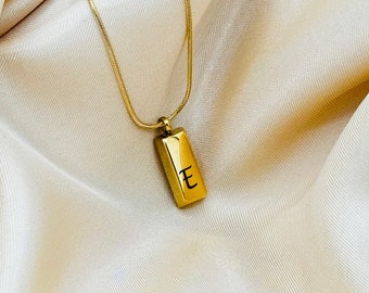 Custom Engraved Necklace - Personalized Name Necklace - Gold Pendant Necklace, Custom - Initial Engraving Necklace - Gift For Women