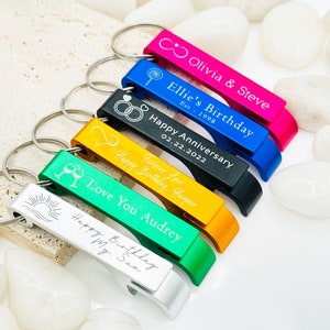 Abridor de garrafas personalizado • Chaveiro abridor de garrafas personalizado • Abridor personalizado • Abridor de chaveiro personalizado para presente de festa, cerveja • Garrafa • Abridor de lata