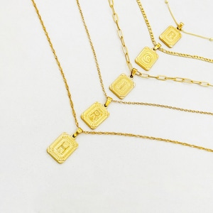 Collar con inicial de oro, collar con inicial para mujer, collar con letras, collar con inicial de oro, collar de oro, regalo para mujer, esposa, Navidad