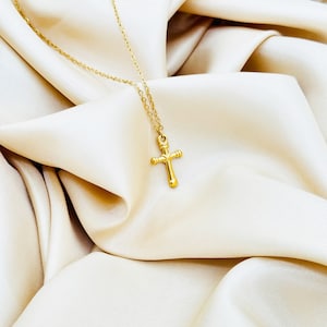 Gold Cross Necklace • Custom Necklace, Cross Necklace, Faith Necklace, Custom Chain, Women Gift, Personalized Necklace Gift For Christmas