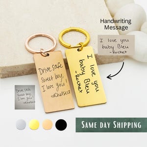 Custom Handwriting Keychain • Gift For Women • Personalized Gift • Best Friends Birthday Key Ring • Gift For Husband • Gift For Mom