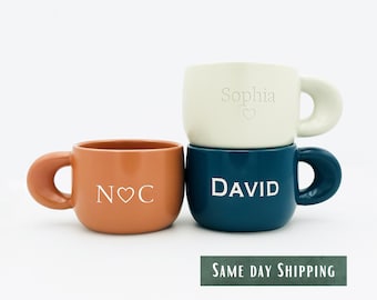 Personalized Coffee Mug • 9.5 Fl oz Mug • Deep Engraved, Name Engraving Mugs
