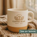 Two-tone Custom Logo Engraved Coffee Mug, Deep Logo Engraving, Personalized Mugs (12 FL OZ)