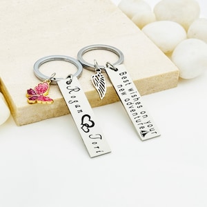 Butterfly Keychain • Personalized Key Chain • Custom Key Chain • Keychain Gift • Handwriting Engraving • Gift For Women