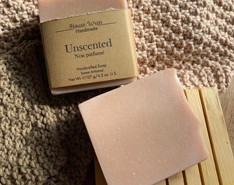 Unscented Soap - Perfume Free Handmade Cold Process Soap