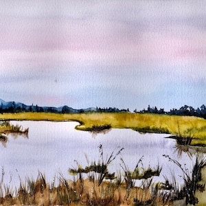 Original Artwork, Watercolor Original Painting “summer goodbyes”, watercolor landscape, summer painting, Ottawa Valley art, Theo Tams