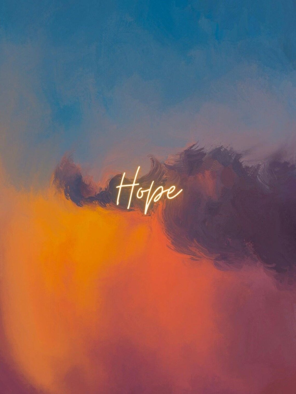 Hope Poster Digital Download | Inspirational Abstract Wall Art | Modern ...