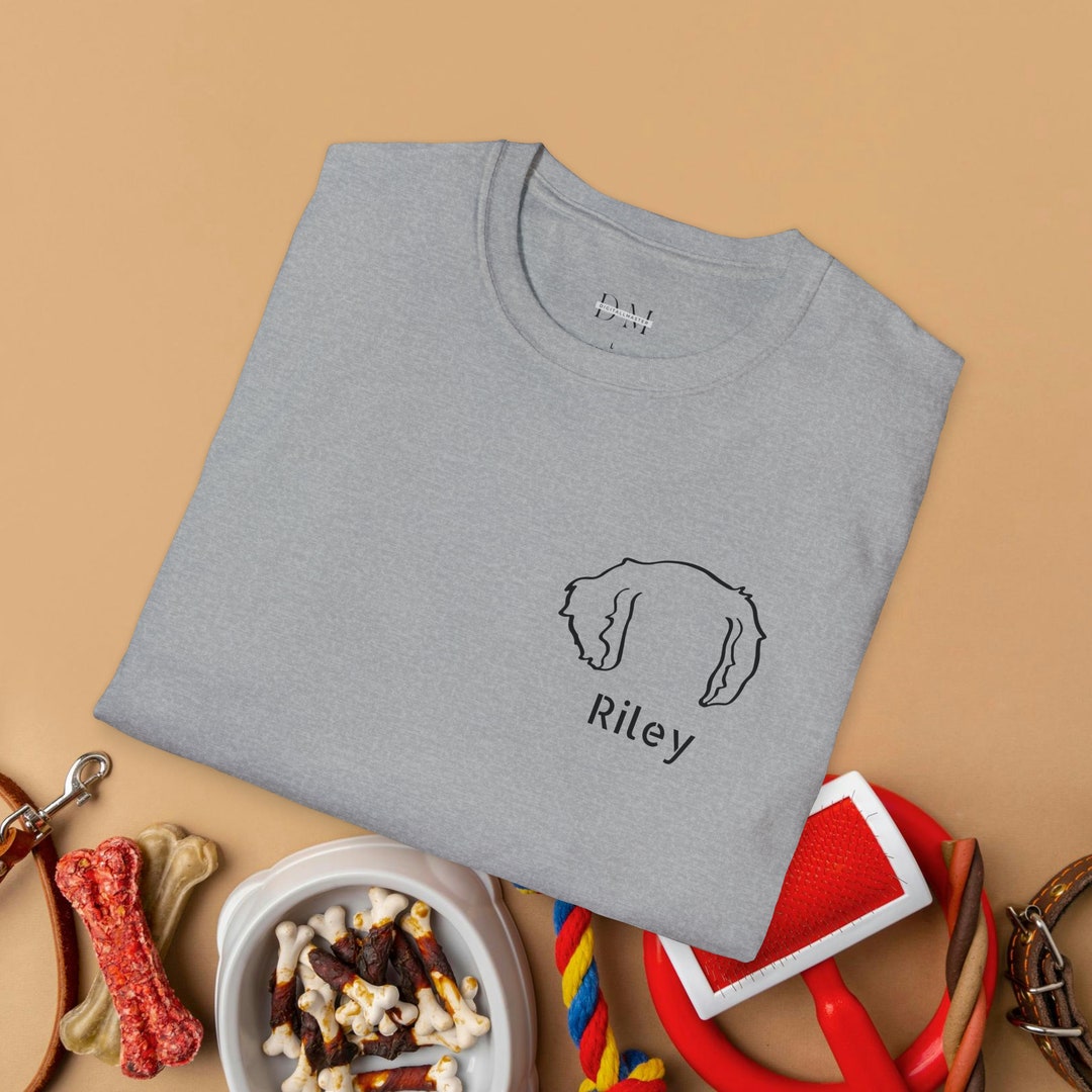 Custom Dog Tshirt Personalized Dog Ears Tshirt With Name Etsy