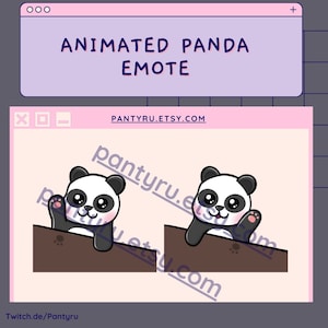 Geanimeerde Panda-emote voor Twitch