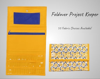 Project Minder Foldover Stitchery Case for needlework, floss organizer, cross stitch, embroidery, crewel, blackwork, whitework, needlepoint.