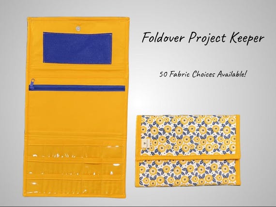 Project Minder Foldover Stitchery Case for needlework, floss organizer, cross stitch, embroidery, crewel, blackwork, whitework, needlepoint.