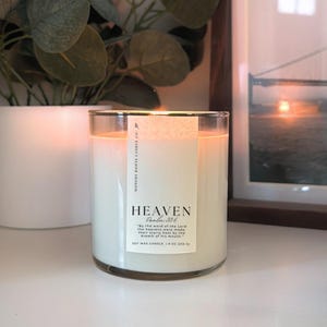 Heaven 9oz / Pink Sugar & Warm Vanilla / Custom Blend / Christian Candle / Faith-Based / Christian Home Decor / Valentines Gift