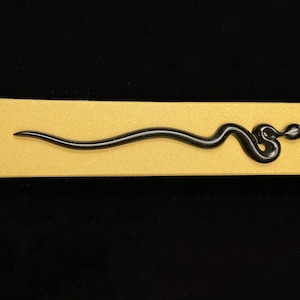 Snake || Wood Hair Pin Handmade Wooden Handcrafted Natural Hair Accessory Eco-Friendly Hair Fork Sustainable Artisan Hair Stick