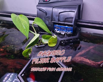 Magnetic Filter Baffle for Aquariums - Gentle Flow Output with Universal Fit