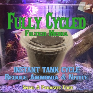 Fully Cycled Seeded Aquarium Filter Media - INSTANT TANK CYCLE! Add fish immediately!