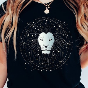 Leo Zodiac Shirt. Leo Lion Shirt. Leo Constellation. Leo Astrology. Leo Birthday. Gift for Leo. Leo Horoscope. Leo. Zodiac Shirt. Lion Stars