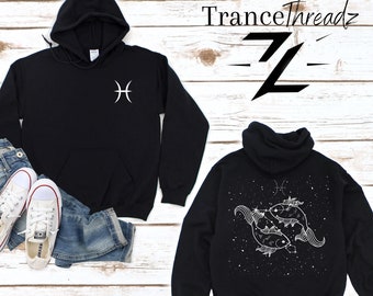 Pisces Constellation Hoodie. Pisces Fish Hoodie. Pisces Symbol Hoodie. Pisces Fish. Fish Constellation Sweatshirt. Pisces Sign. Pisces Gift.