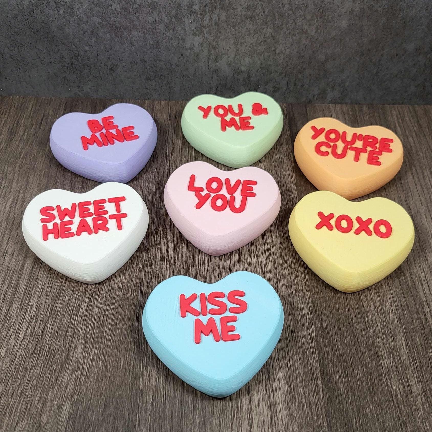 Large Conversation Hearts | Custom Text | Plastic Candy Hearts