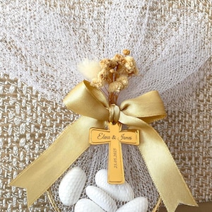 Personalized Almond Candy Favors - Gold Ring Wedding Favors, Baptism & Christening Keepsakes, Handmade Party Gifts Birthday favors wedding