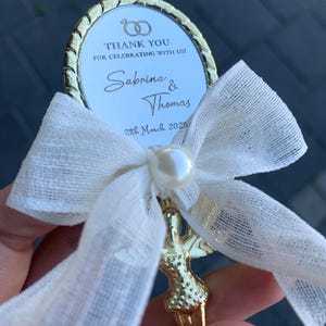 Gepersonaliseerde mini-sprookjesspiegels - Gepersonaliseerde gastbedankjes voor gasten in bulk - Trouwbedankjes - Gepersonaliseerde gastcadeaus